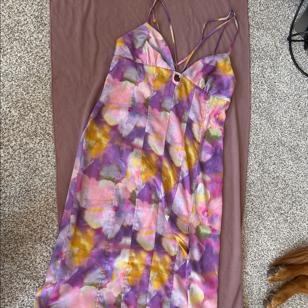 Urban Outfitters Purple and Yellow Maxi Dress